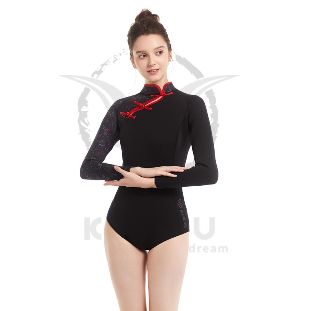 2MM Neoprene One-piece Wetsuit Ladies Bikini Beach Sunscreen Snorkeling Surfing Swimming Warm