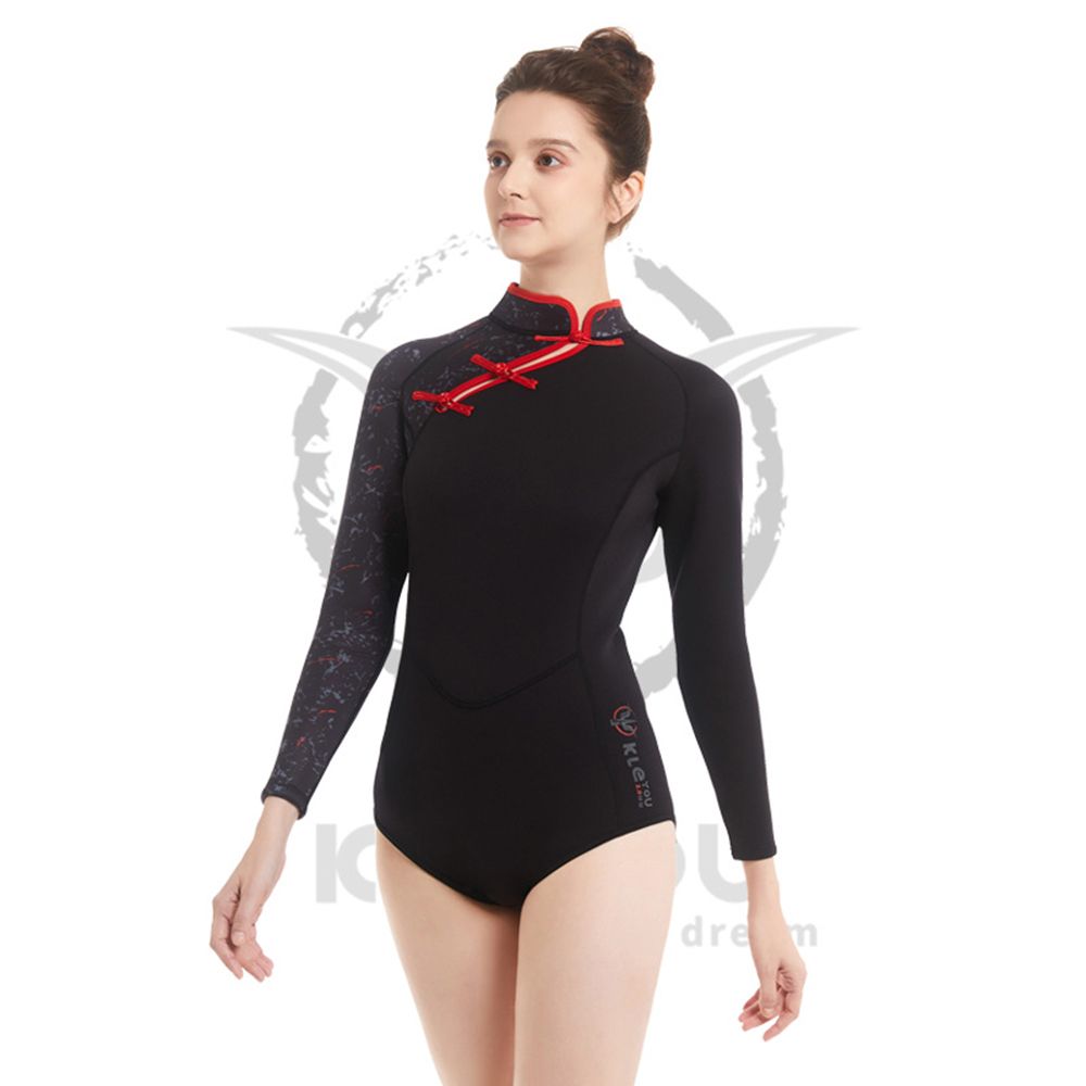 2MM Neoprene One-piece Wetsuit Ladies Bikini Beach Sunscreen Snorkeling Surfing Swimming Warm