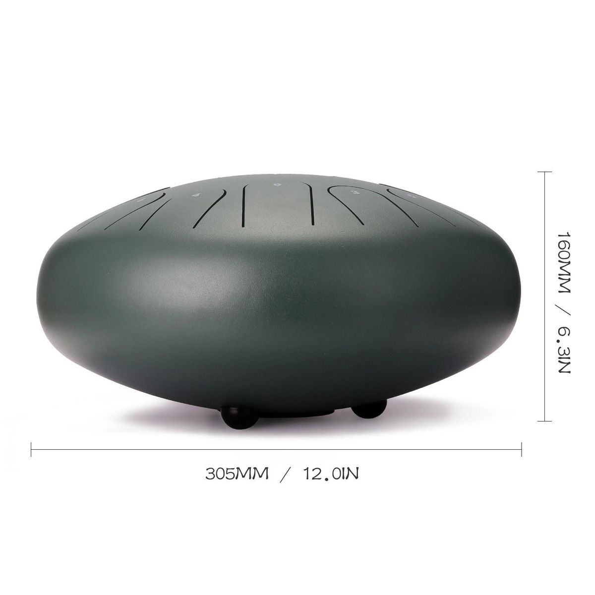 12 inch 13-Tone Steel Tongue Drum Mini Hand Pan Drums with Drumsticks Percussion Musical Instruments