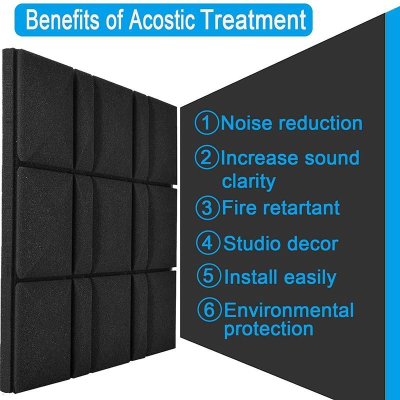 12 Pcs Acoustic Panels,Acoustic Foam Panels,Studio Wedge