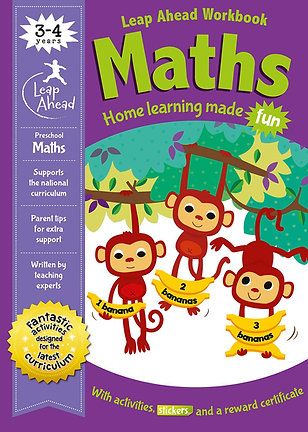 Leap Ahead Workbook Math 3-4 Yrs, Home Learning Made Fun