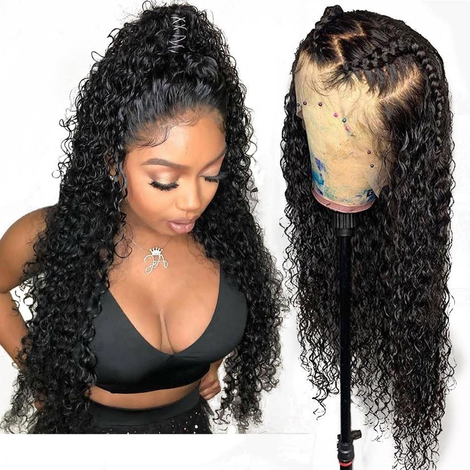 Hair Wig Curly HD Full Frontal Wig Pre Plucked Front Wig for Black Women