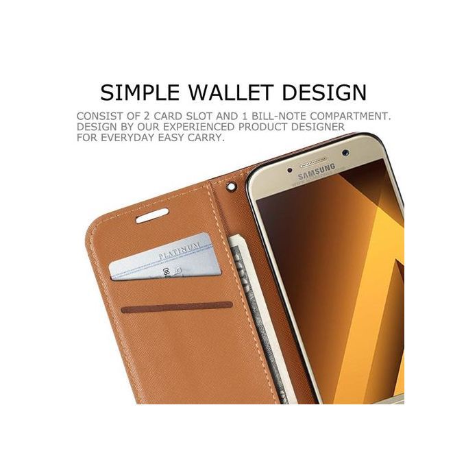 For Samsung C9 PRO Flip Case MUXMA Flip Card Phone Case Two-color Anti-fall Leather Case-Blue