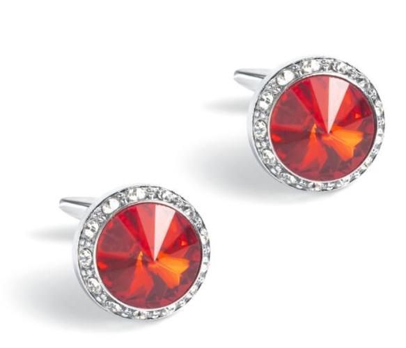 Men's Rhinestone Versatile Cufflinks Round  Crystal Diamond Cufflinks European Shirt Cuff Links