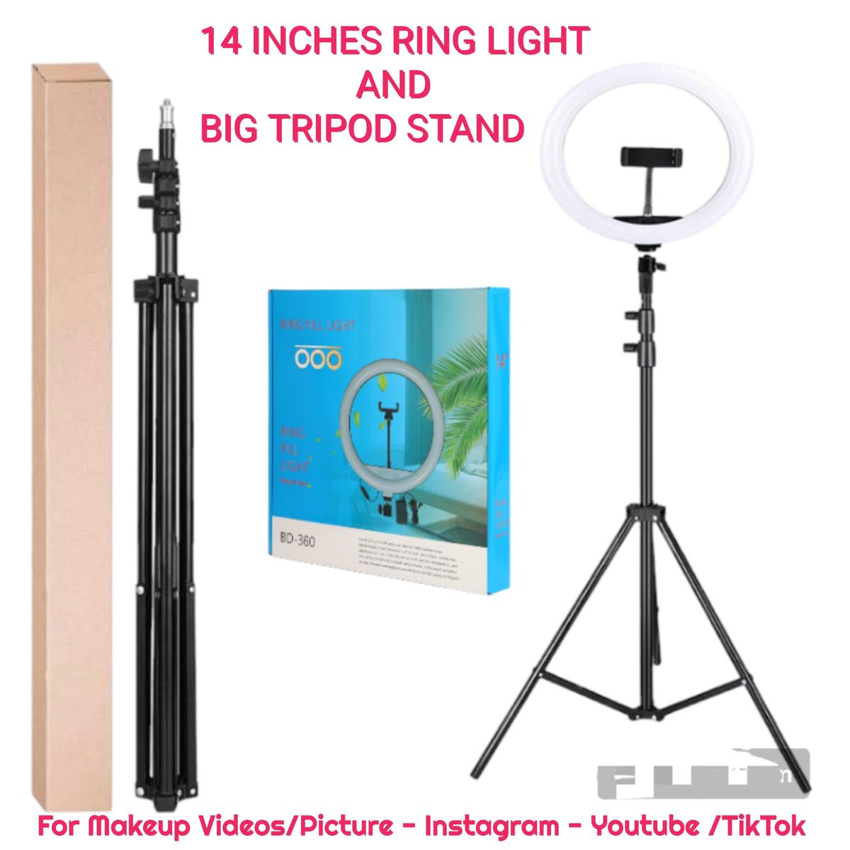 Ringlight LED 14 Inches - Ring Light Stand(EXTRA LARGE 36CM)