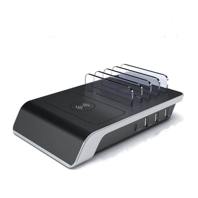 45w Multi 3 Port Usb Wireless Charger Usb C Charging Sta USB