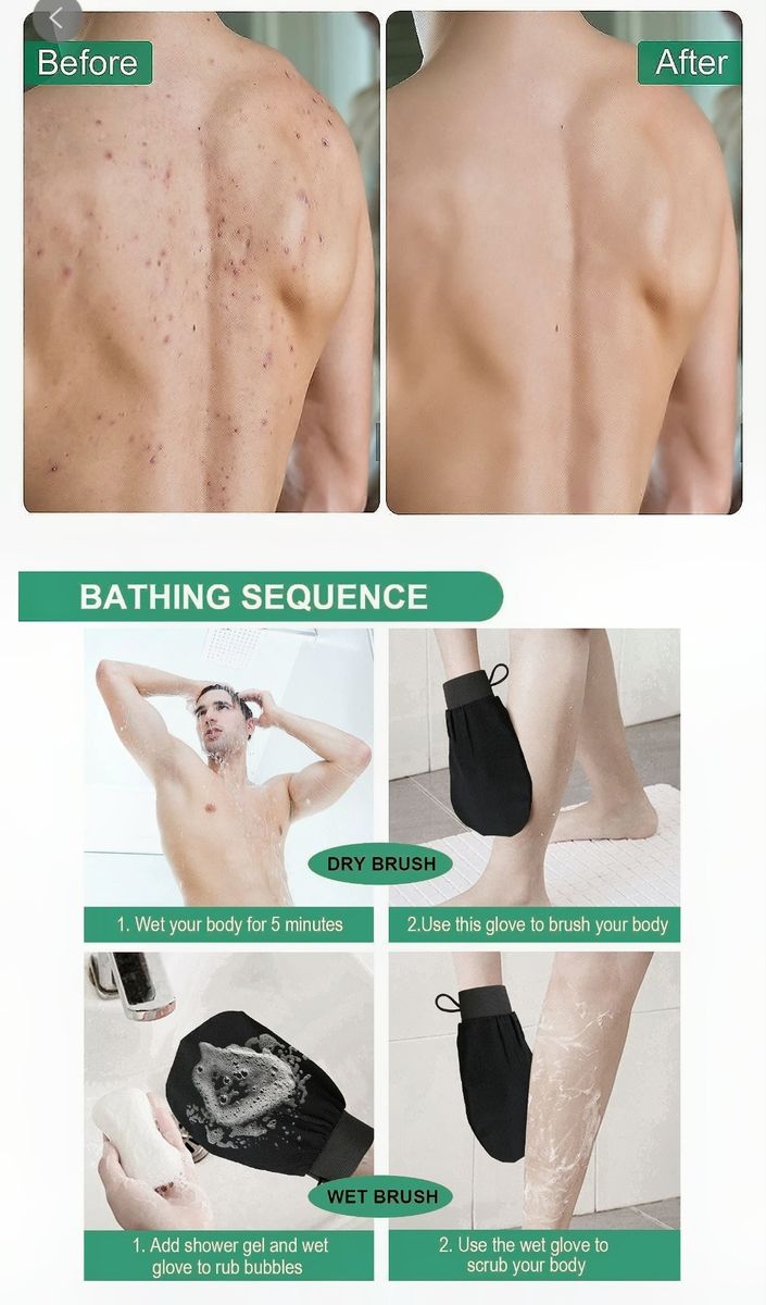 Bath  Glove ( Moroccan Exfoliating Gloves Kessa Scrub Mitt))