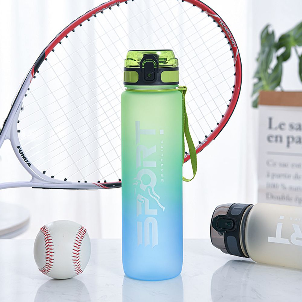 Sports Water Bottle With Straw Camping Hiking Exercise