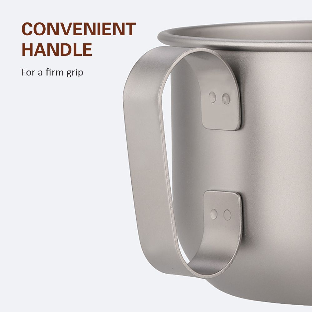 500ml Titanium Cup With Handle Camping Coffee Cup