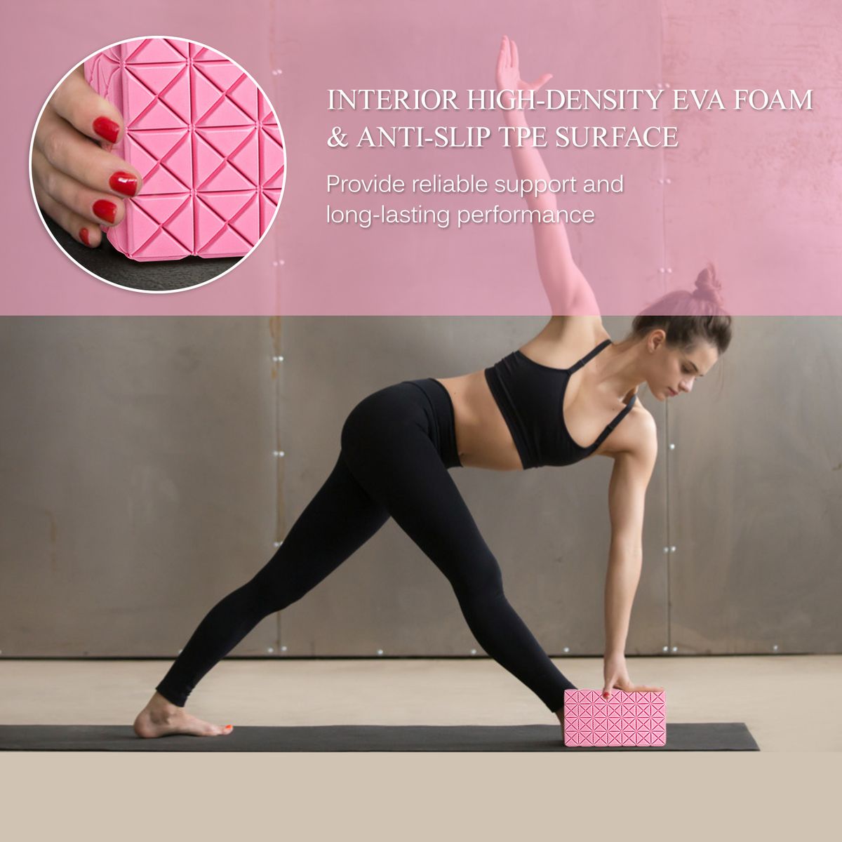 Yoga Block Exercise Brick High-Density EVA Massage Block