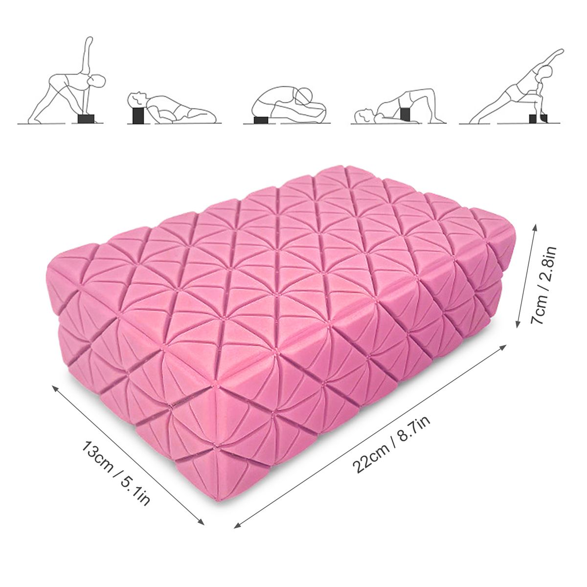 Yoga Block Exercise Brick High-Density EVA Massage Block