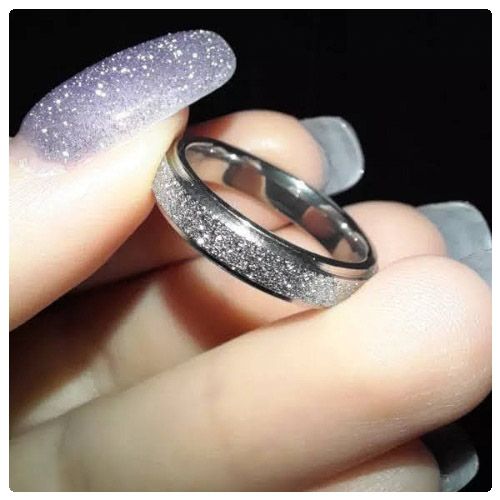 2pc. Silver Tone Sandblasted 6mm Width Stainless Steel Wedding Band