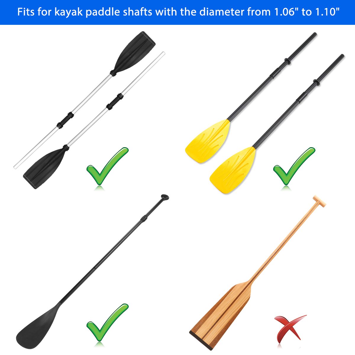 4pcs Universal Kayak Paddle Drip Rings For Kayak Canoe