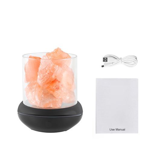 Portable USB Rechargeable Crystal Salt Lamp Aromatherapy