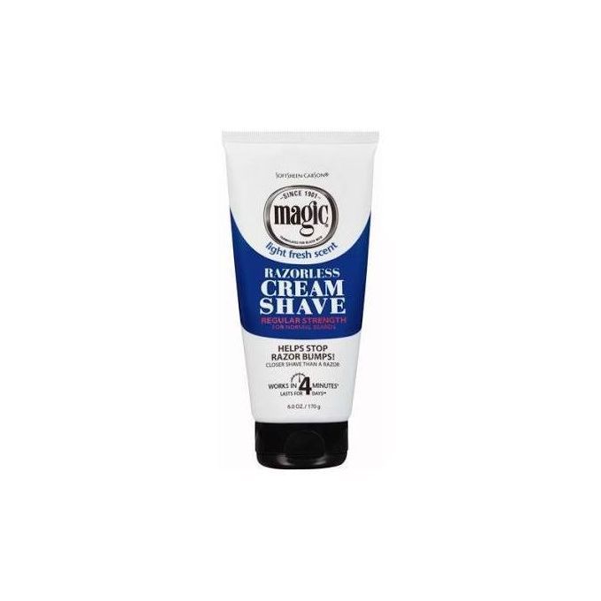 Magic Razorless Cream Shave Light Fresh Scent 6oz