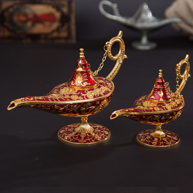 New Metal Crafts Aladdin Magic Lamp Ornament Hollow Creative