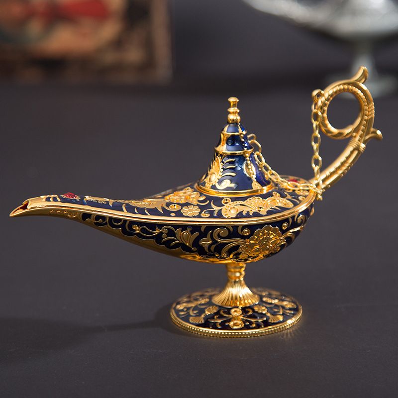New Metal Crafts Aladdin Magic Lamp Ornament Hollow Creative