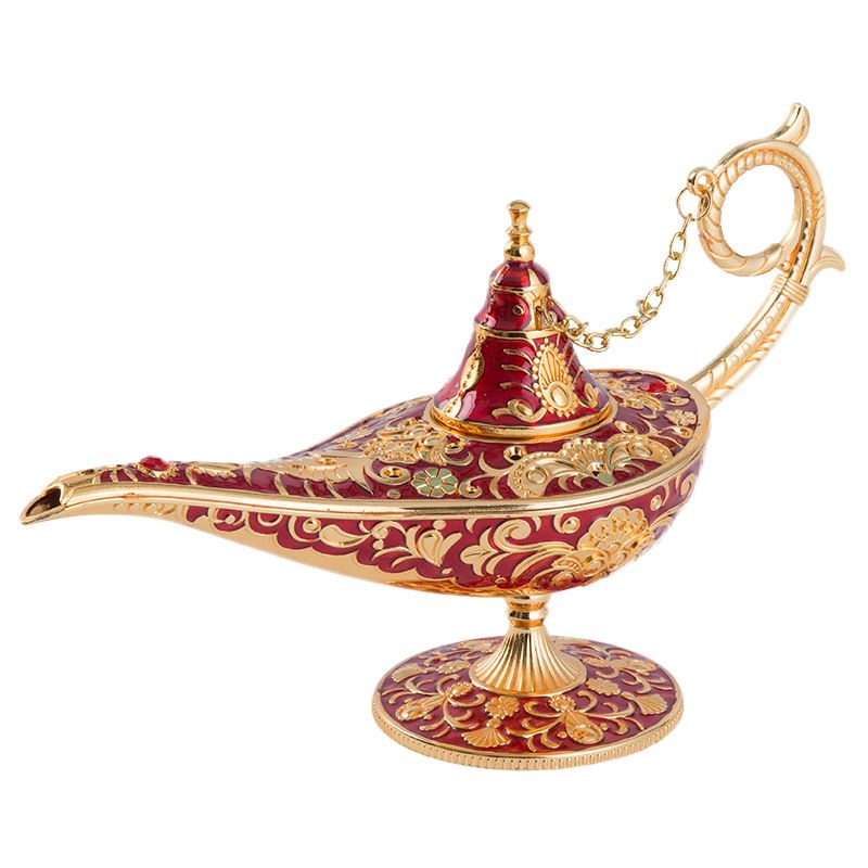 New Metal Crafts Aladdin Magic Lamp Ornament Hollow Creative