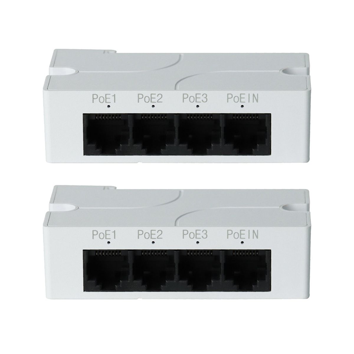 2 Pcs 1 to 3 Port PoE Extender Passive Cascadable IEEE8023Af IP Port Transmission Extender for POE Switch NVR IP Camera