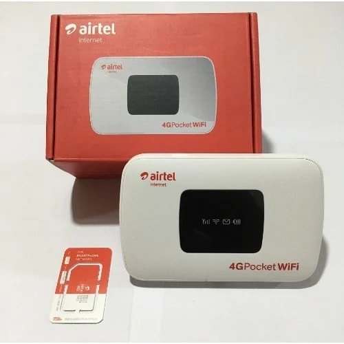 Airtel 4G LTE Internet Pocket Mobile WiFi Router With 5Gig Bonus Data And 10 Hours -3000mAh Battery