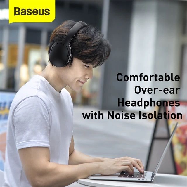 Encok D02 Pro Wireless Over-Ear Headphones Black