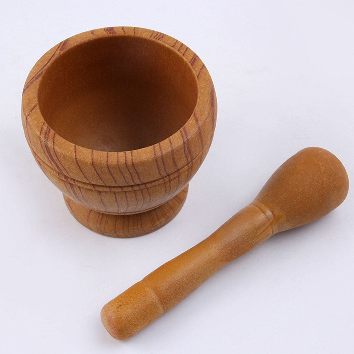 Garlic Grinder Pounder Press Mincer Pestle Spice Crusher Mortar Condiment Bowl Yellow A