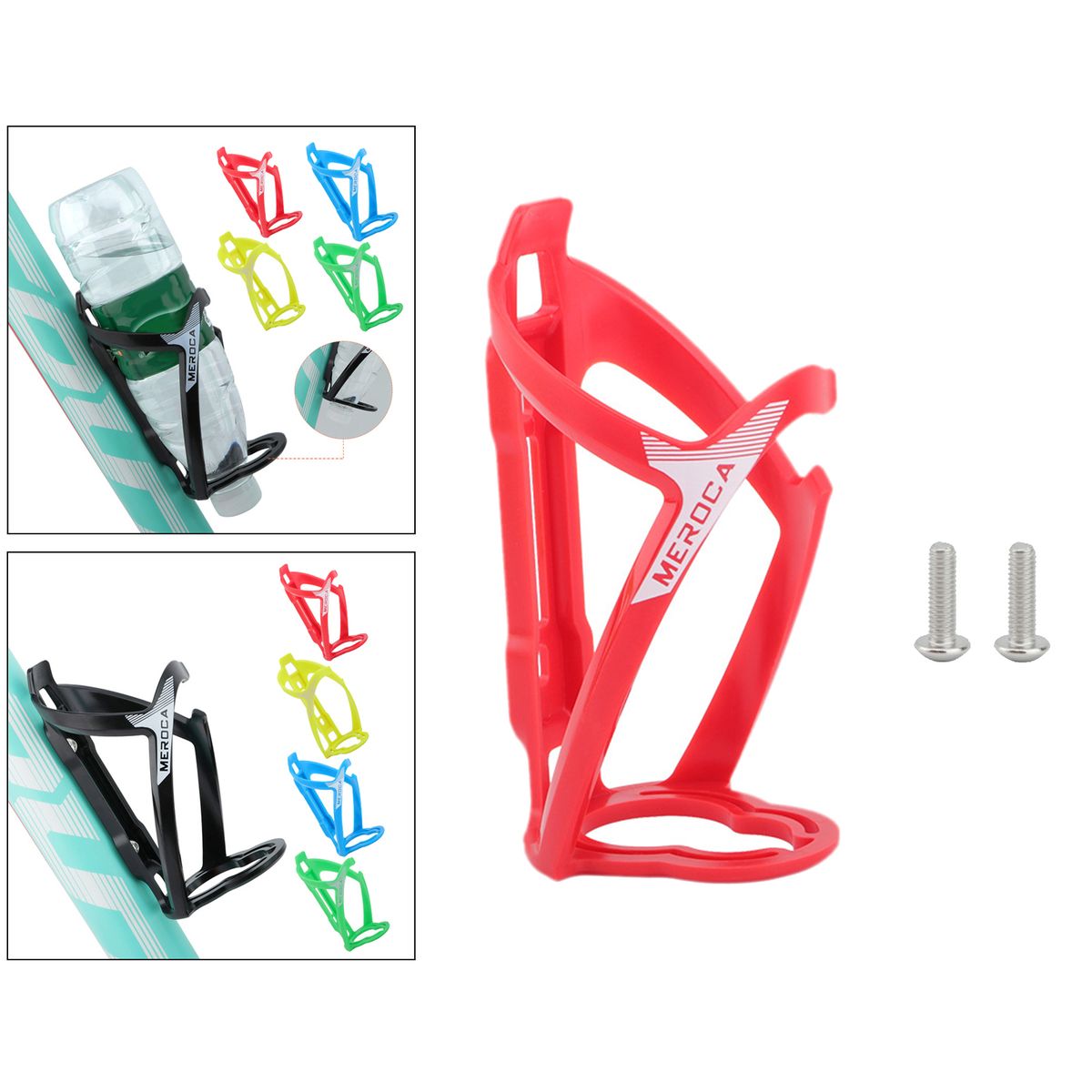 Bike Drink Water Bottle Holder Cup Cages Outdoor Sports Cycling Red