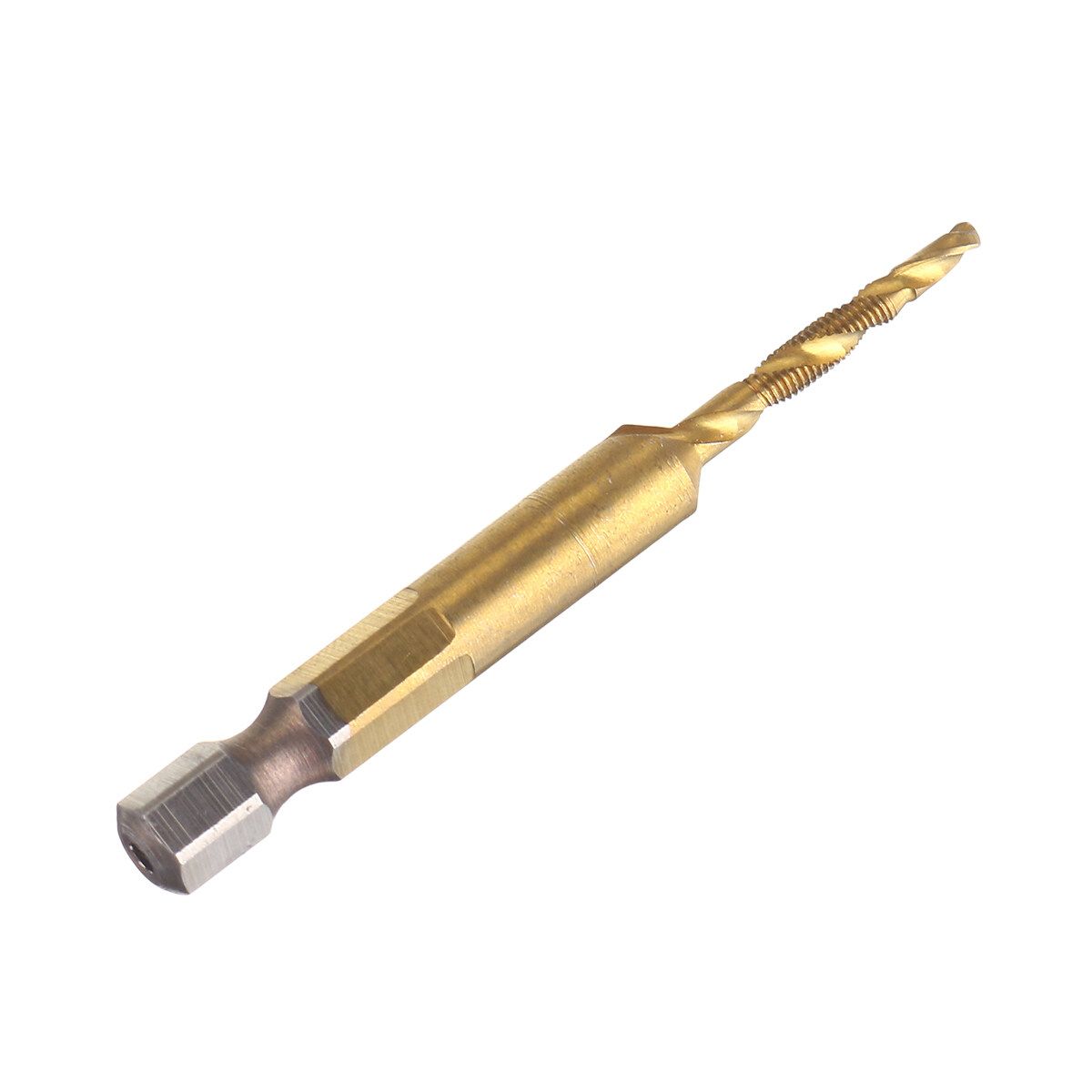 -M10 Hexagon Shank HSS Screw Thread Tap Taper Drill Bit Combination Set
