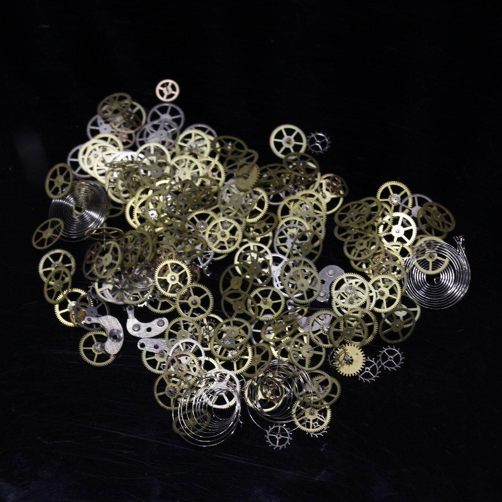 Lot of 50 g of antique watch spare parts Vintage steampunk f