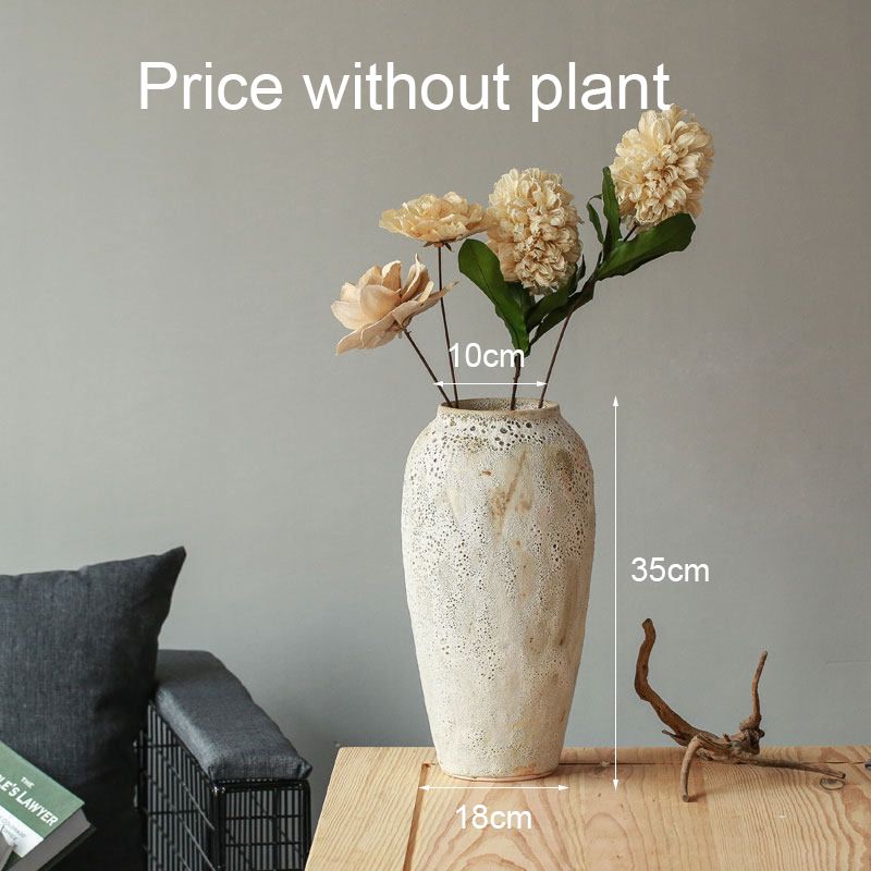 Big Flower Vase Living Room Pottery Art Ceramic Flower