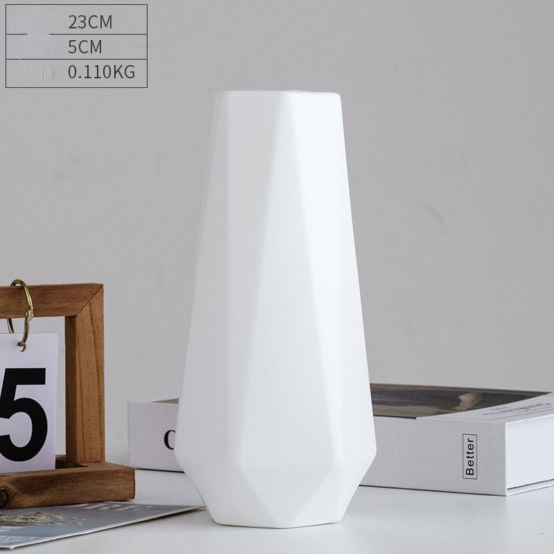 Vase Modern Simple Ceramic Dried Flower Vase + Flower