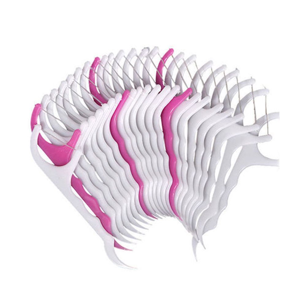 4 Packs 100Pcs Dental Floss Flosser Brush Tooth Picks Oral-