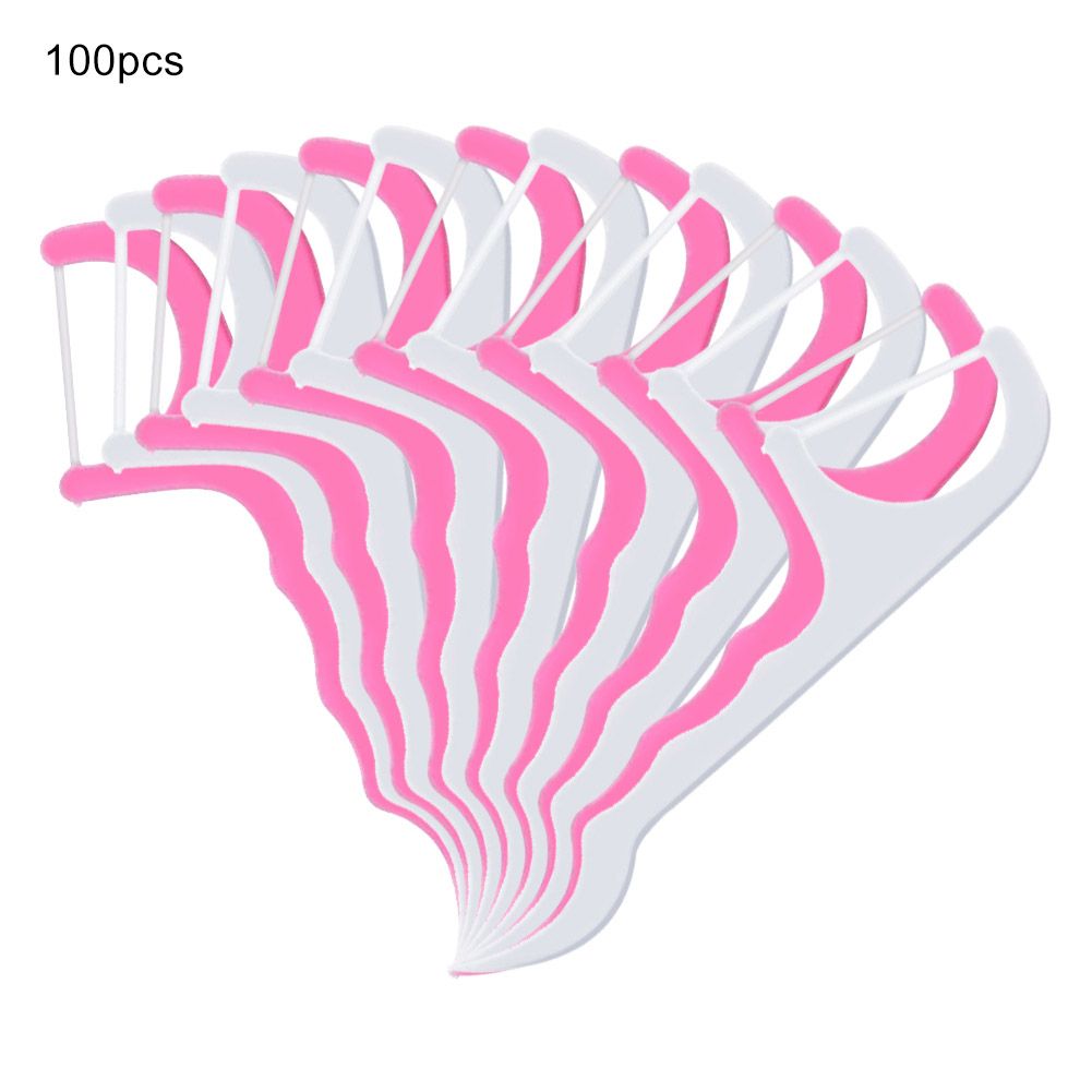4 Packs 100Pcs Dental Floss Flosser Brush Tooth Picks Oral-