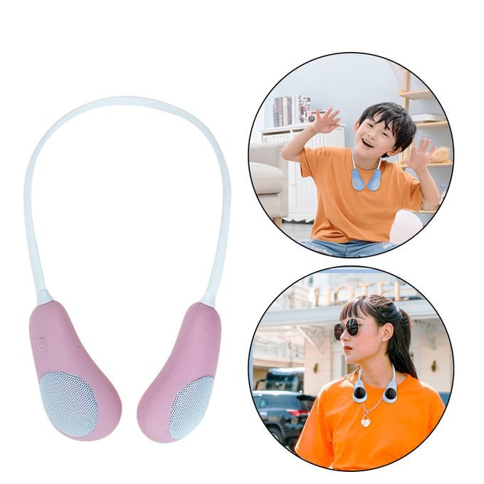 Neck Bluetooth Speaker Lightweight Speaker 3D Stereo Sound Pink