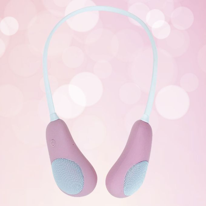 Neck Bluetooth Speaker Lightweight Speaker 3D Stereo Sound Pink