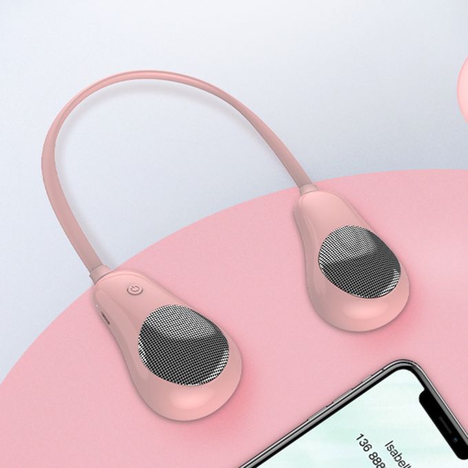 Neck Bluetooth Speaker Lightweight Speaker 3D Stereo Sound Pink