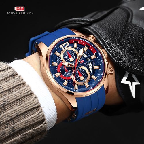 FOCUS Fashion Wrist Watches For Men Silicone Strap 0350