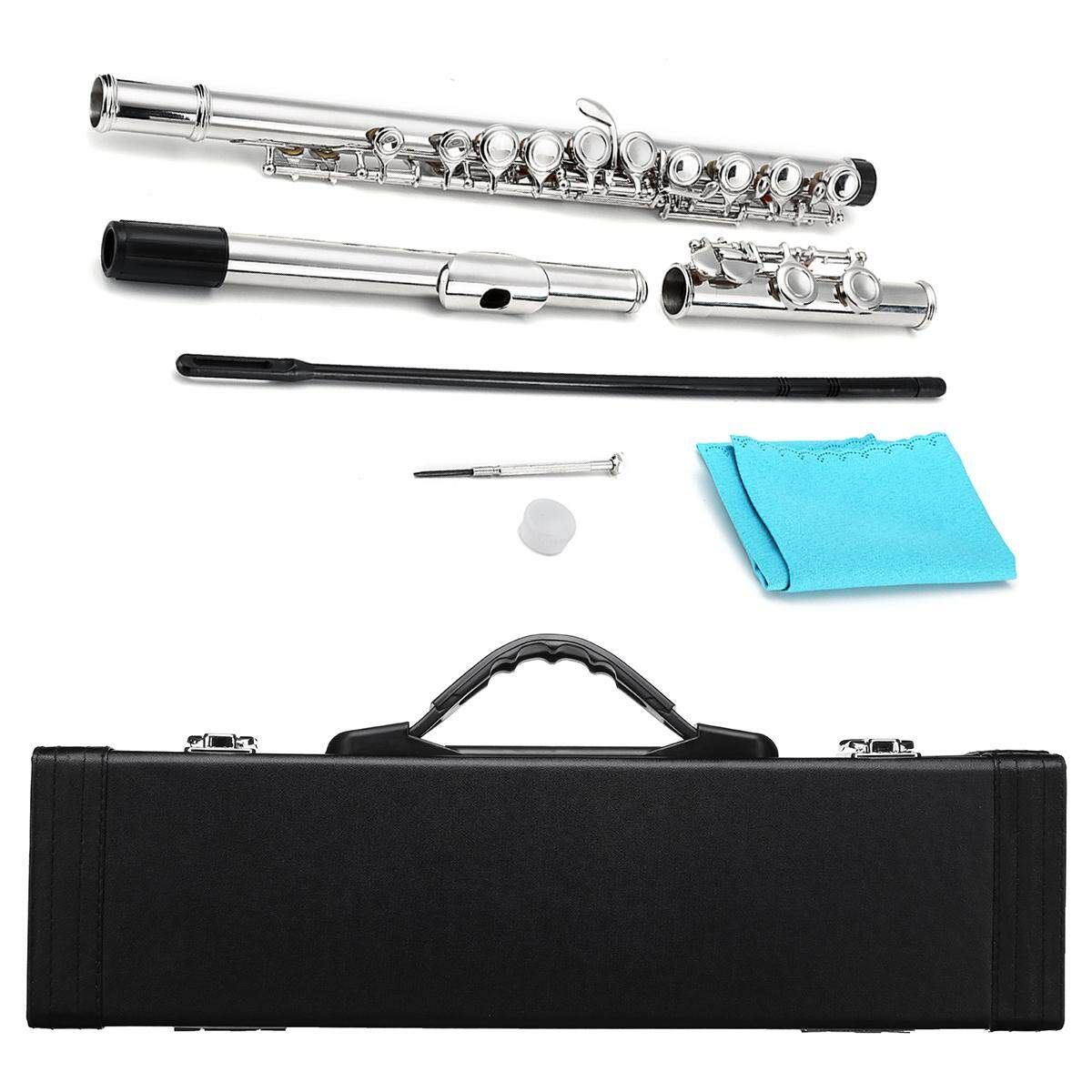 16 Hole Keys Nickel Plated Silver Tone Intermediate Student Concert Band Flute