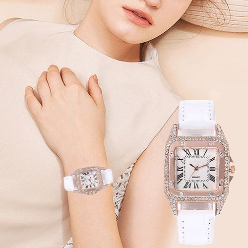5 IN 1 Women's Wrist Watch + Necklace + Earrings + Bracelet + Ring