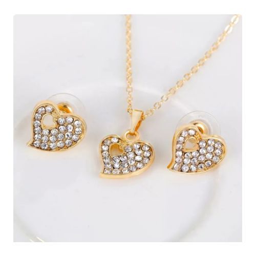 5 IN 1 Women's Wrist Watch + Necklace + Earrings + Bracelet + Ring