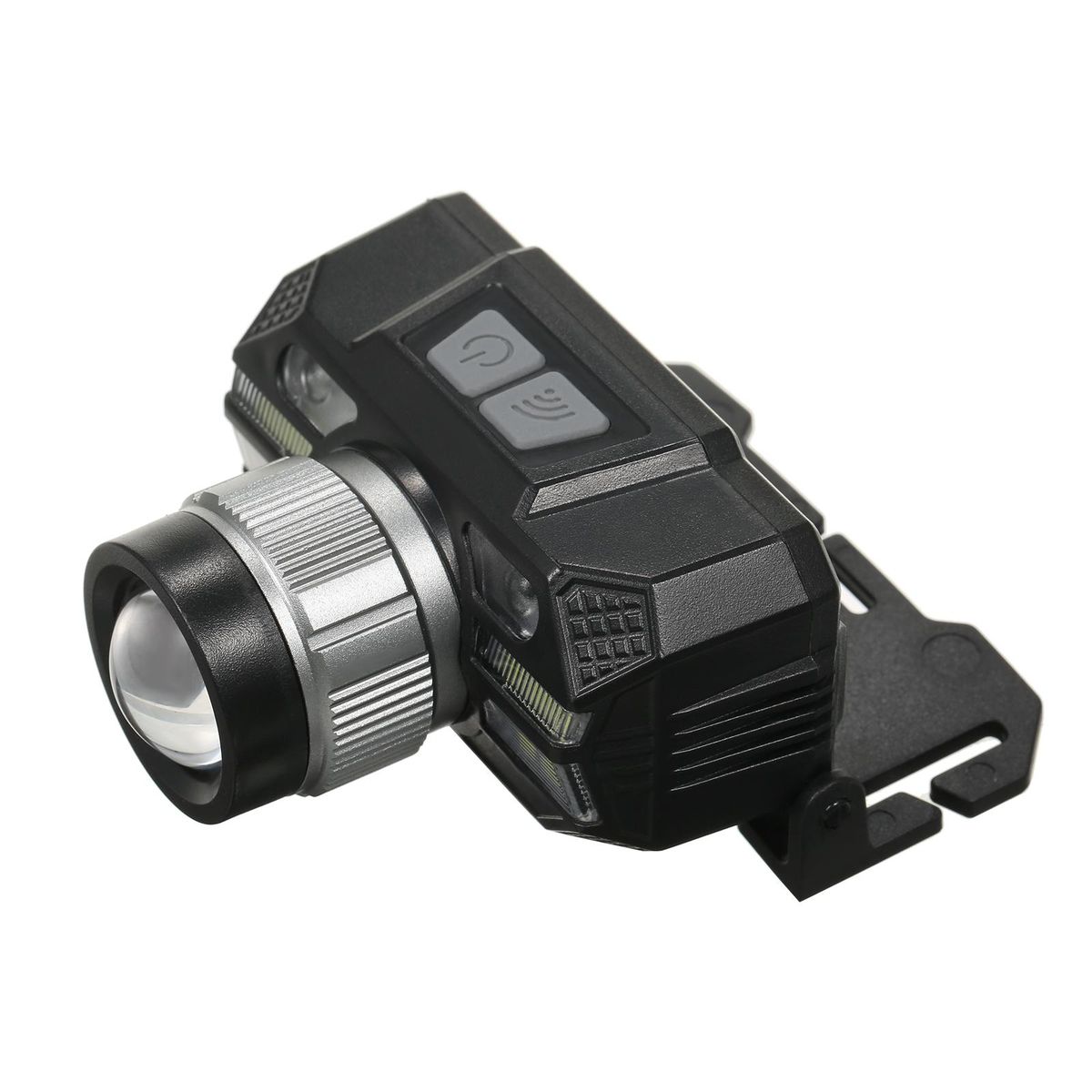 Rechargeable Headlamp LED Flashlights Camping Hiking Head Lamp Smart Sensor Headlight 5 Lighting Modes Adjustable Headband Outdoor Fishing Running Cycling