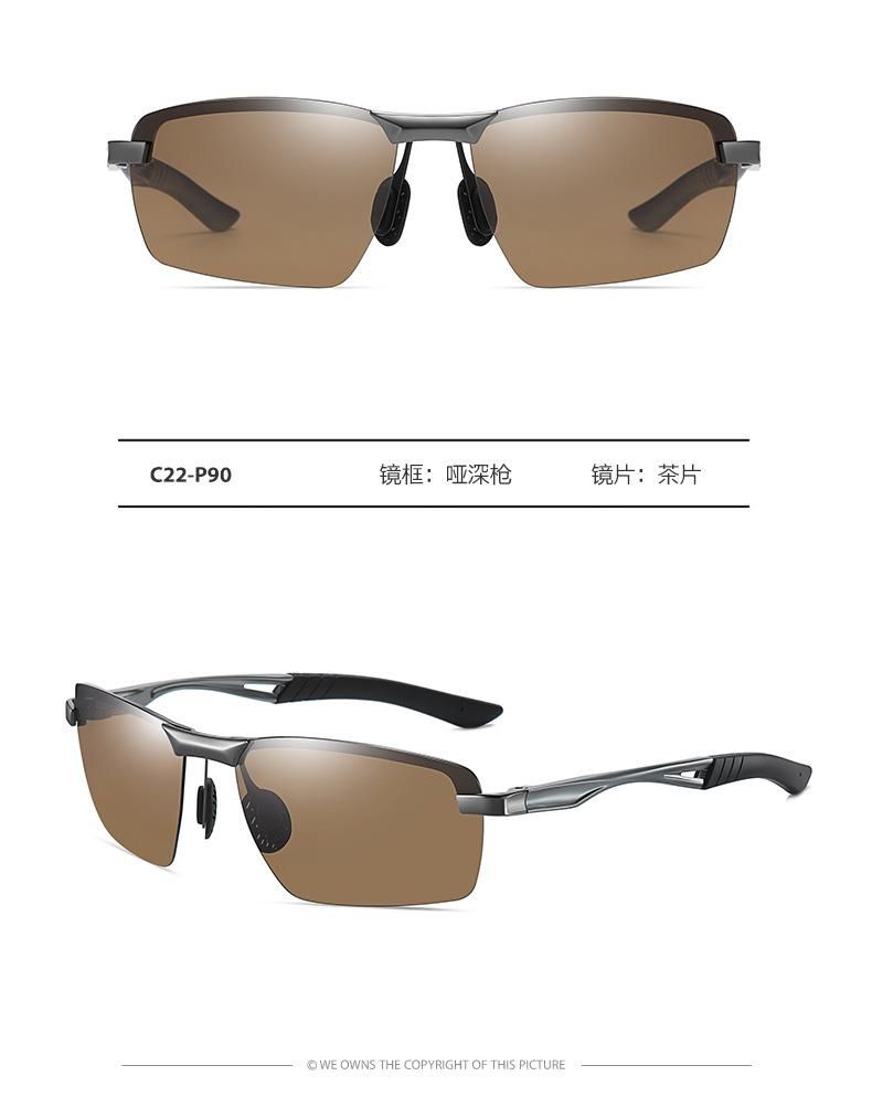 Men'S Sunglasses Half-Frame Polarized Sunglasses P90