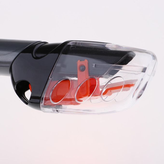 Dry Snorkel Set Tempered Glass Diving Mask Anti-Fog Lens Swimming Gray