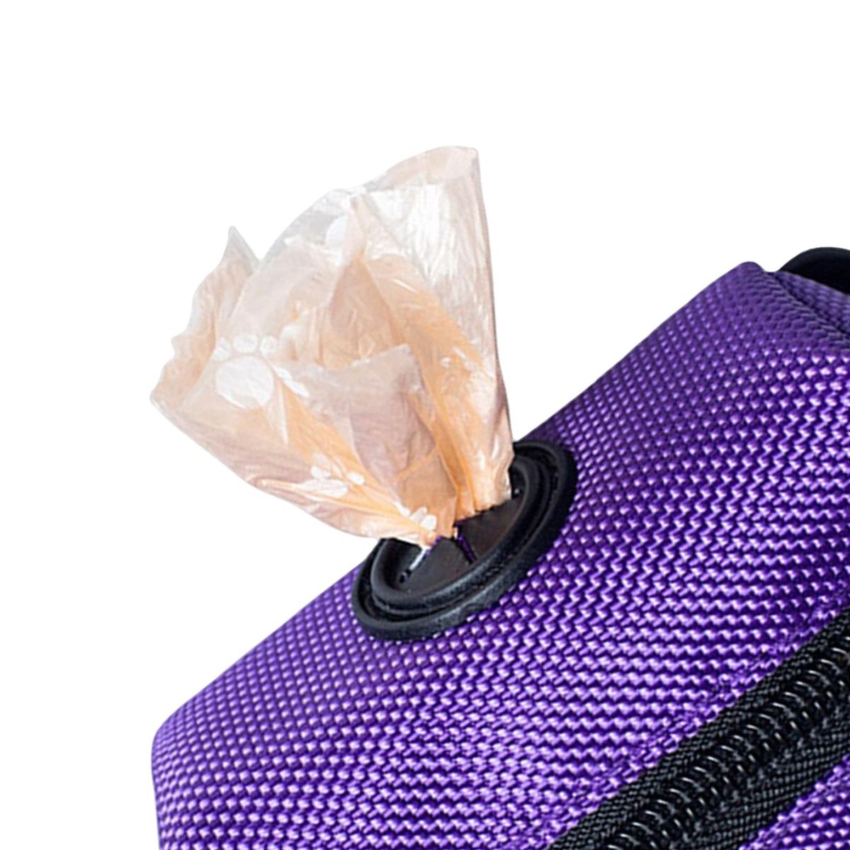 Travel Waste Bag Dispenser Carrier Case For Leash Purple
