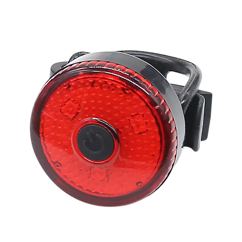 Durable Round Bike Rear Light USB Rechargeable Back Taillight Red