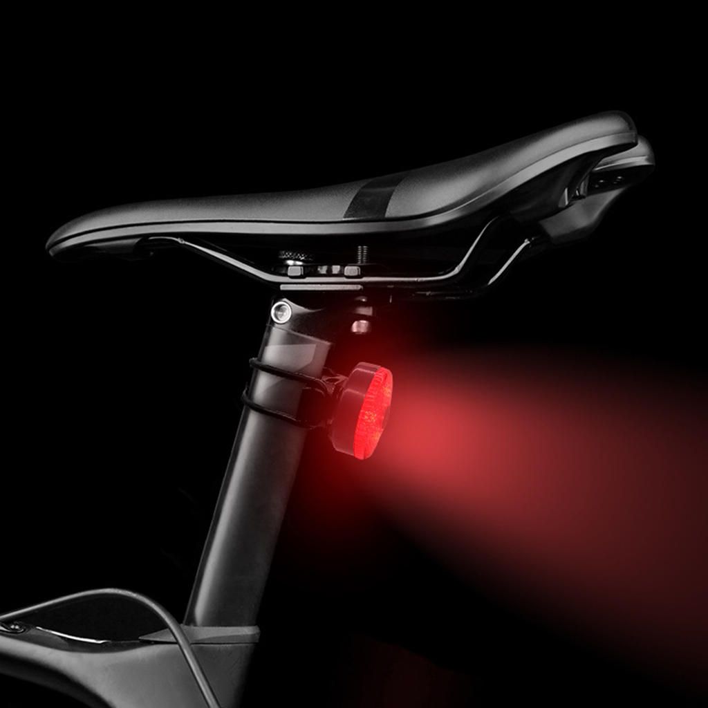 Durable Round Bike Rear Light USB Rechargeable Back Taillight Red