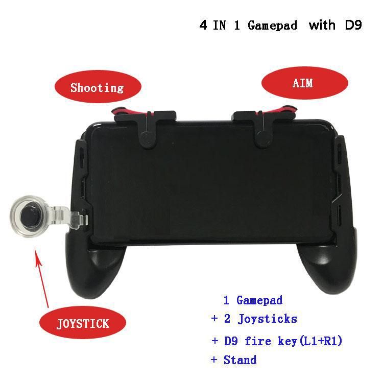 NEWEST PUBG Triggler Phone Controller 4 In 1 Gamepad With D9 Fire Key Mouse Click Sense No Lock Screen High Quality PUBG Joystick  WWTTT