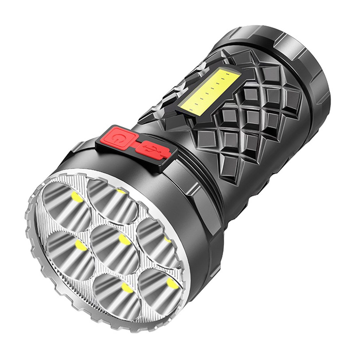 7 LED Super Bright Flashlight Ultra Powerful LED Rechargeable COB Side Light 4 Modes Outdoor Flashlight