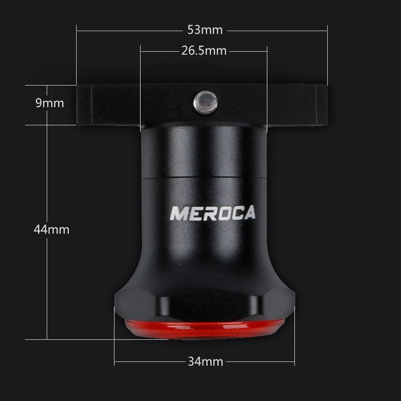 Smart Sensor Brake Tail Light Mountain Bike Light USB Charging Road Bike Night Riding Tail Light, Color:Seat Cushion Installation Black