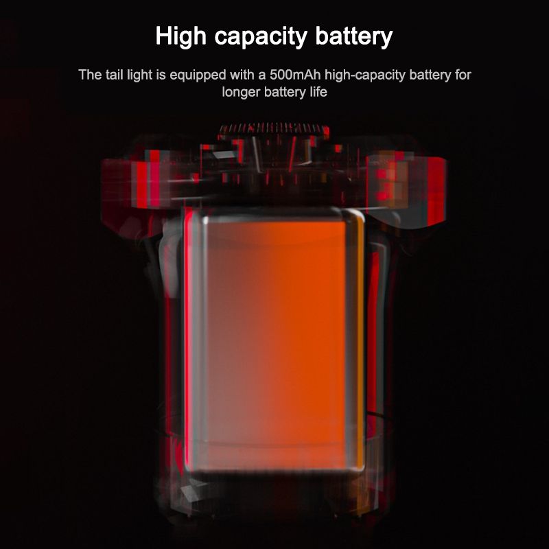 Smart Sensor Brake Tail Light Mountain Bike Light USB Charging Road Bike Night Riding Tail Light, Color:Seat Cushion Installation Black
